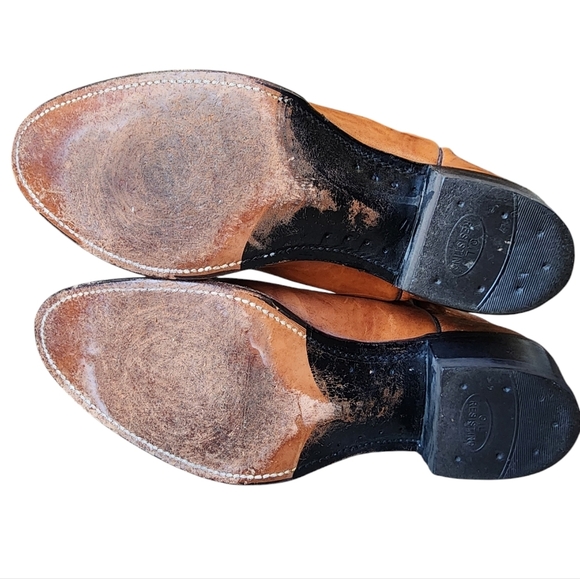 Men's ABILENE brown leather cowboy boots, size 10.5 D - Picture 4 of 6